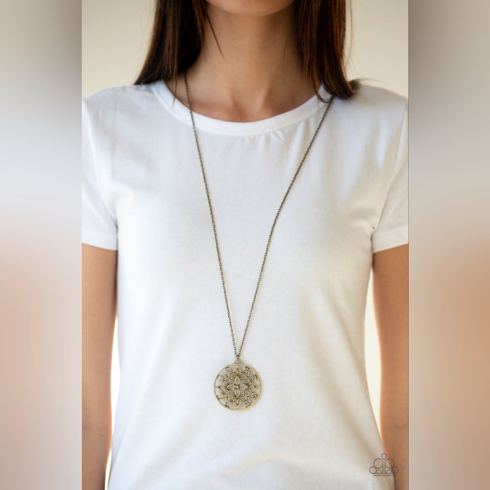 Mandala Melody Brass Necklace